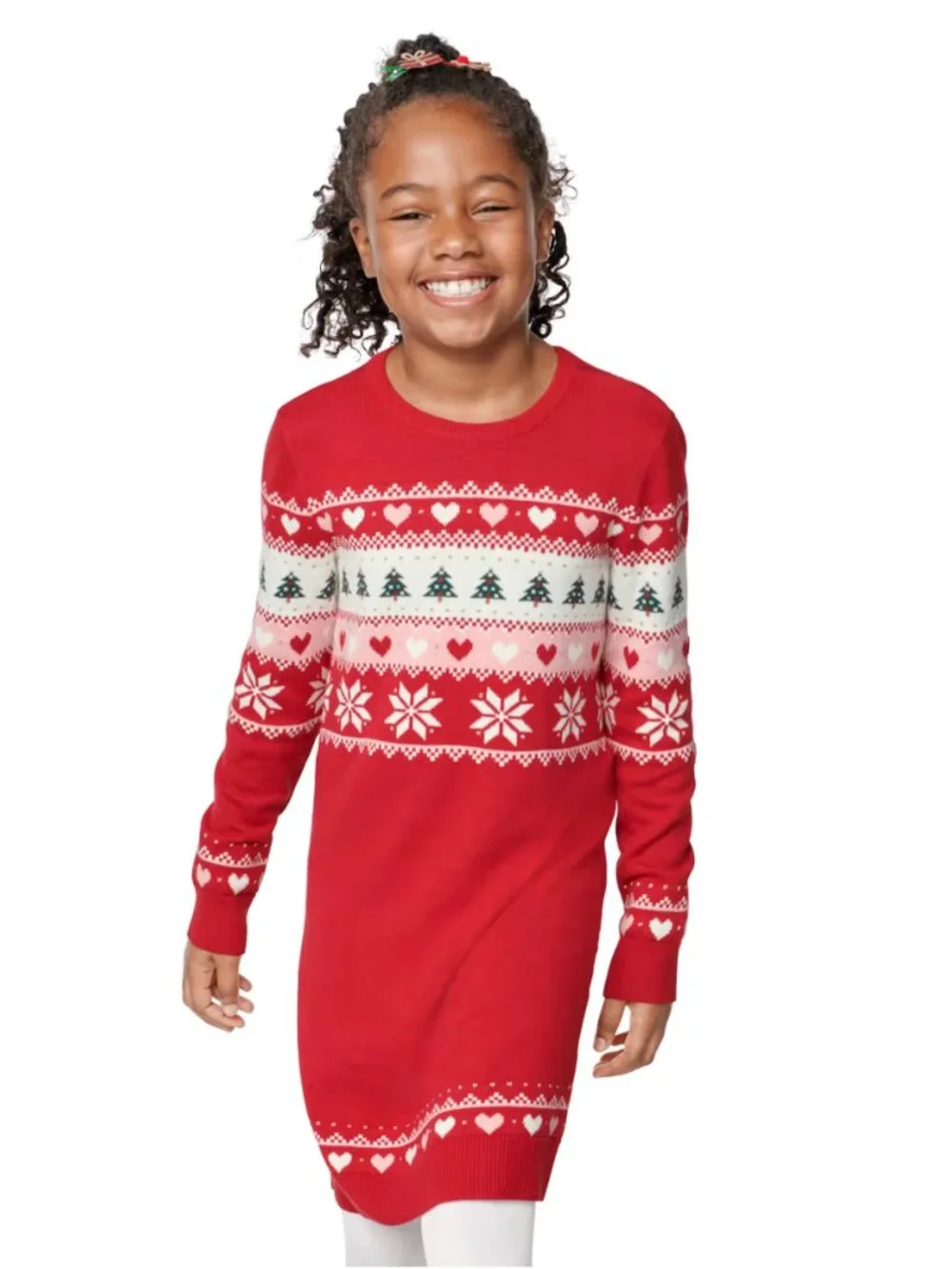 Children's Place Fairisle Holiday Christmas Sweater Dress